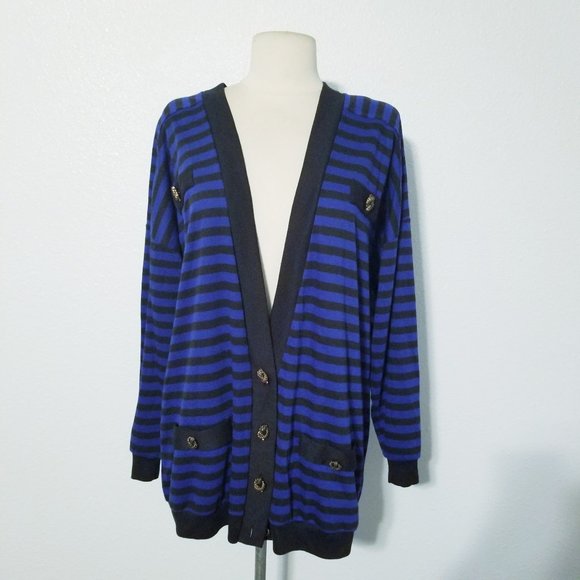 Vintage Sweaters - Vintage 80's Retro Striped Sweater